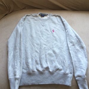 Ralph Lauren pink pony grey sweatshirt
