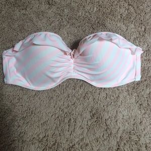 Victoria's Secret pink and white striped bikini
