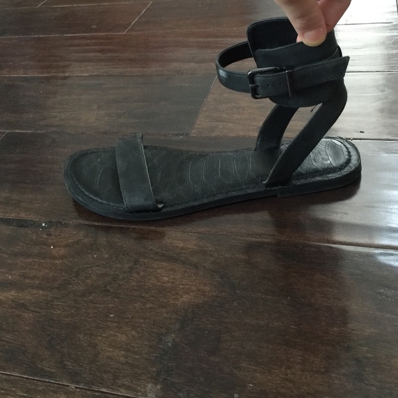 Black ankle strap sandals