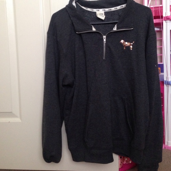 PINK Victoria's Secret Sweaters - PINK half zip sweater