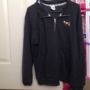 PINK half zip sweater