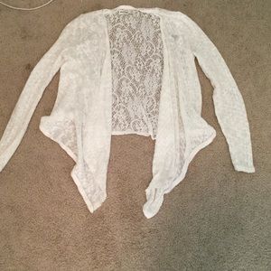 white cardigan