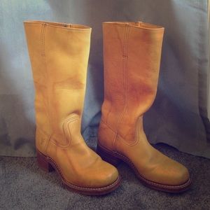 Yellow leather Frye boots