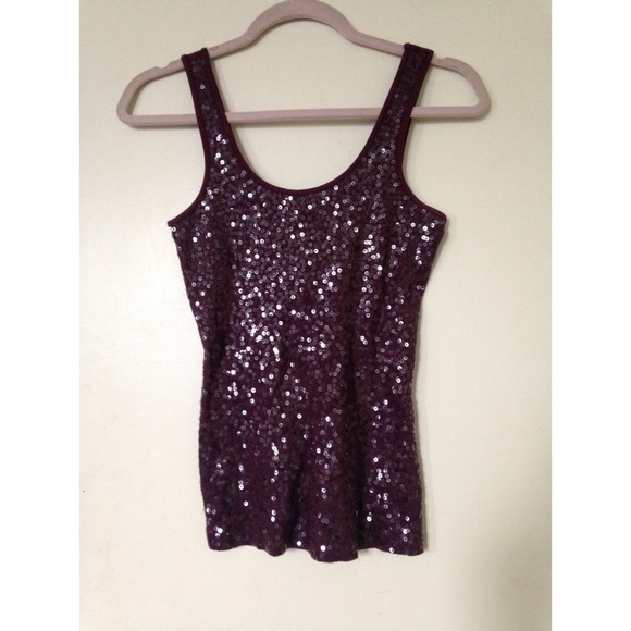 EXPRESS: Sequins Party Top - Picture 1 of 2