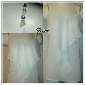Cute white cami.. Jewel straps..