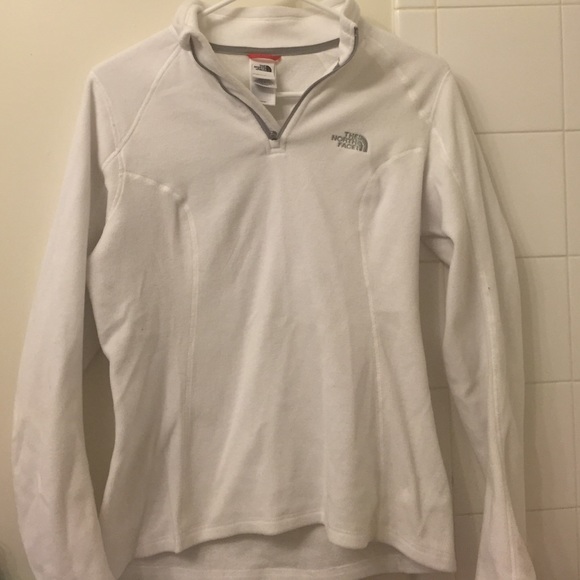 White North Face Fleece Long Sleeve