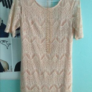 Pink Lace Dress & necklace