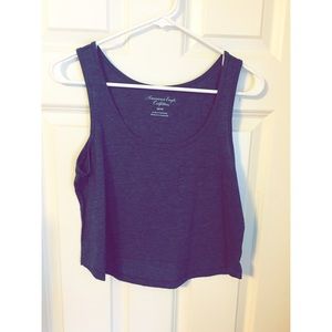 Gray crop top