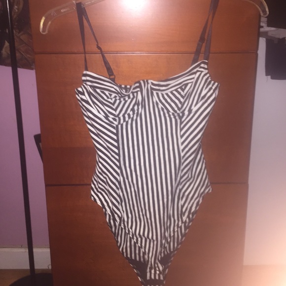 American Apparel striped bodysuit