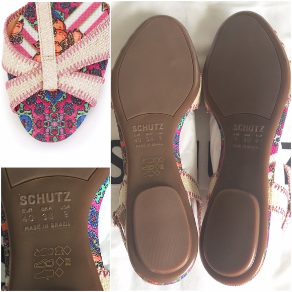 🌺 SCHUTZ for Anthropologie Floral T-strap Sandals - Picture 3 of 4