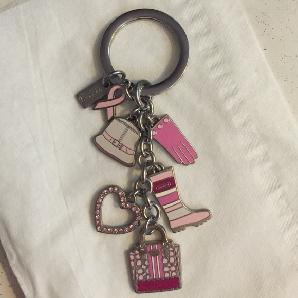 Coach breast cancer key chain
