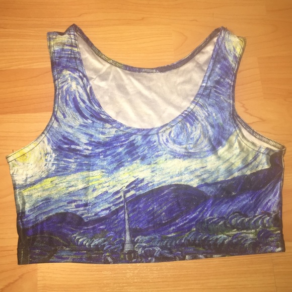 Van Gogh Starry Night crop top/bralet
