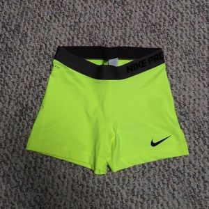 Neon Yellow Nike Pros
