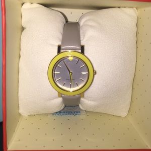 Kate spade grey/citron metro mini watch