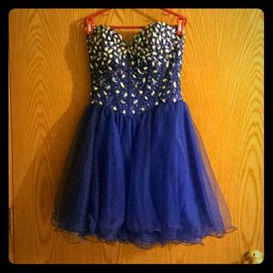Blue homecoming dress