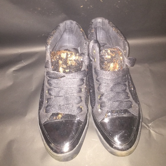 Sequin high top sneakers