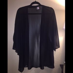 Sheer black kimono