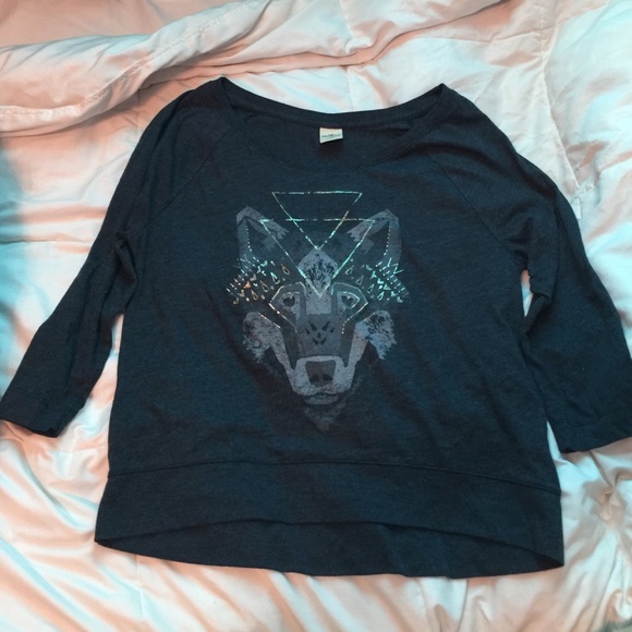 Navy blue long sleeved shirt