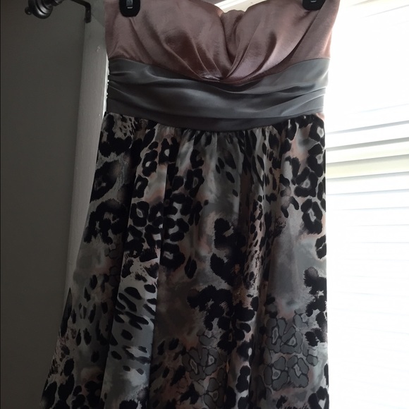 Pink, Black, and Silver Leopard Dress. - Picture 3 of 4