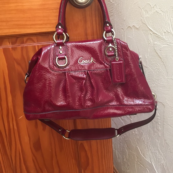 Small red coach bag