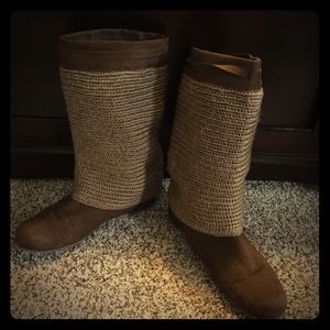 Brown Sweater Boots