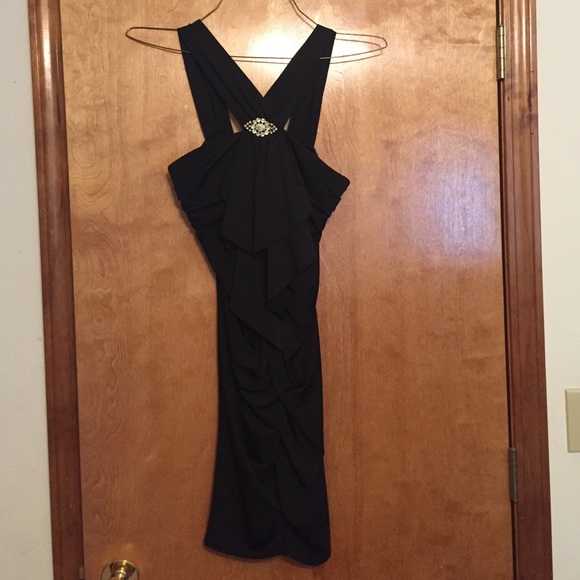 Women's Black Cocktail dress - Picture 3 of 9