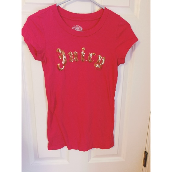 Pink and gold juicy couture graphic tee - Picture 1 of 2