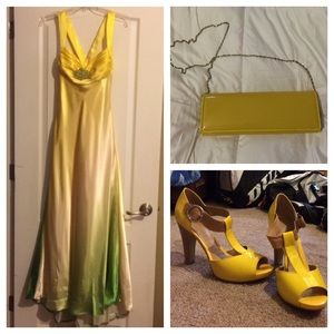 Matching Formal Set — Dress, Shoes, Clutch