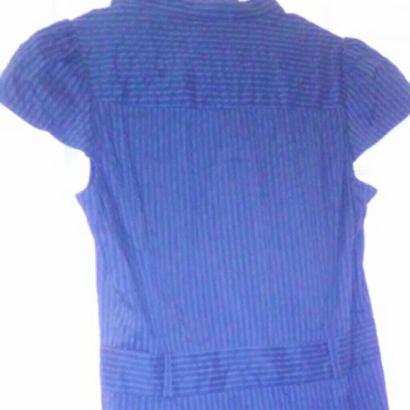 Vintage style Navy pinstriped a-line dress - Picture 2 of 3