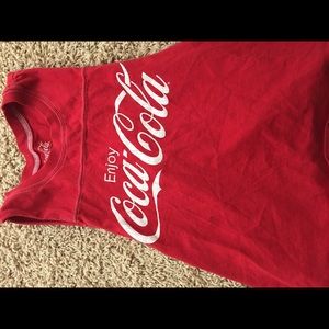 Red coca cola muscle crop top