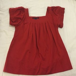 French Connection red blouse