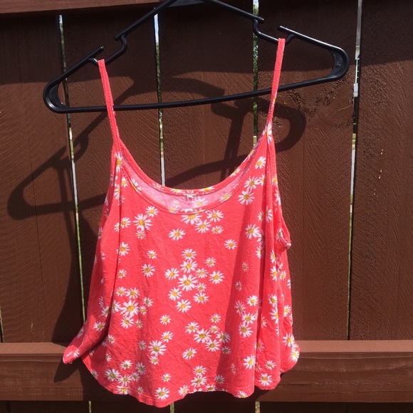 Daisy floral pink tank top🌸🌸