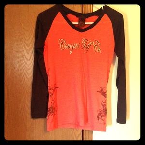 Orange Cowgirl Tuff top
