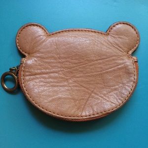 Bear leather coin purse