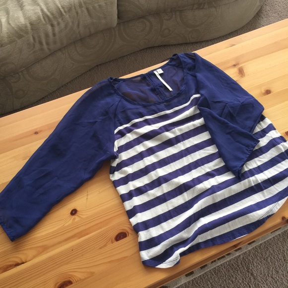Striped Lauren Conrad top - Picture 2 of 4