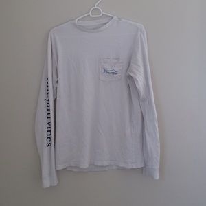 Long Sleeve White Vineyard Vines Tshirt