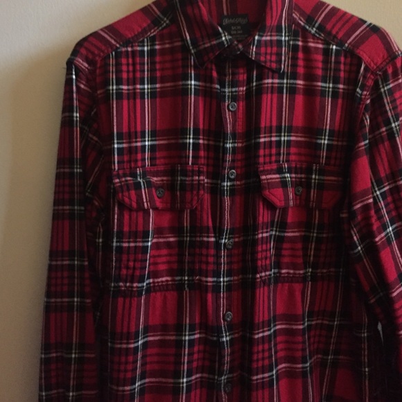 red, black, white flannel (nwot)