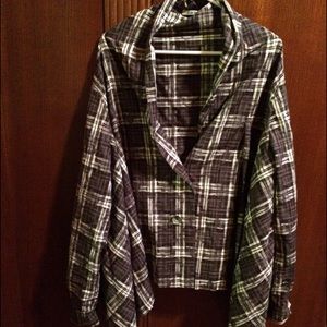 L.a.m.b. Check print jacquard shirt. Large.