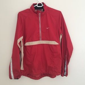 Red Nike Quarter Zip Up Rain Jacket