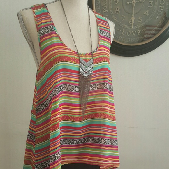 Colorful tribal tank