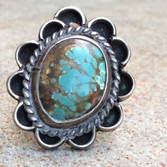 Free People Jewelry - 🚫SOLD Vintage sterling silver turquoise ring