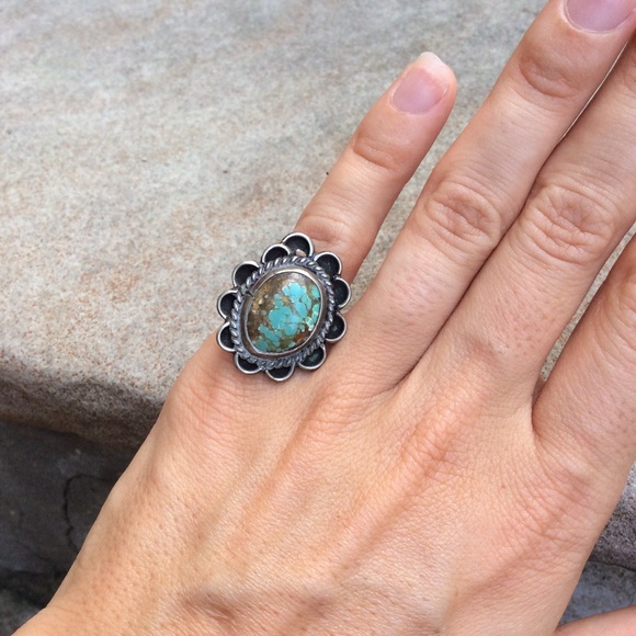 🚫SOLD Vintage sterling silver turquoise ring - Picture 3 of 4