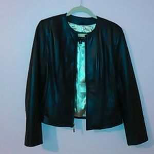 Dark Purple Leather Jacket - Siena Studio