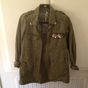Zara Military Jacket with Jewel Detail Pockets
