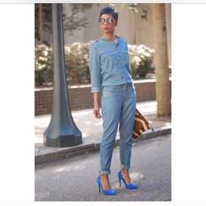Lightweight denim jumpsuit