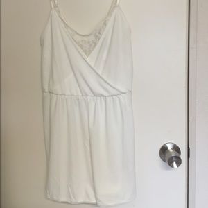 White and lace romper