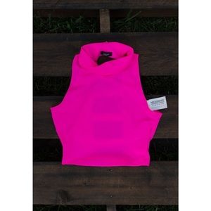 Necessary Clothing Hot Pink Crop Top