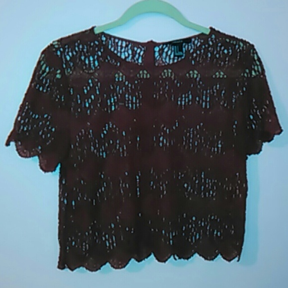Dark Red Lace Top (SM)  -Forever 21