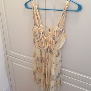 Free people yellow floral flowy top