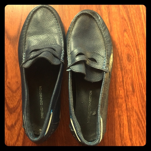 Navy blue FRENCH CONNECTION loafers